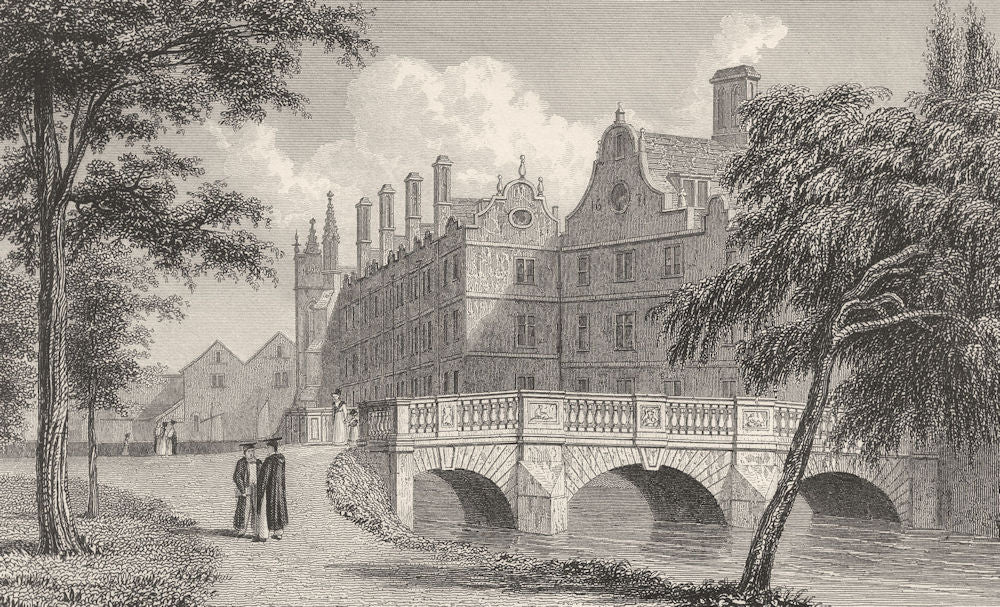 CAMBRIDGE. Cambs. St John's College. . (Finden/Westall) 1832 old antique print